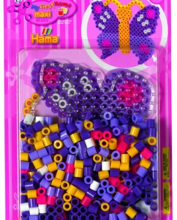 Hama Maxi Perlesæt Sommerfugl 250 Maxi Perler   Sommerfugl Perleplade