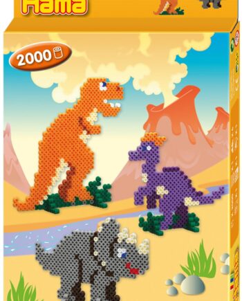 Hama Midi Perlesæt   Ophængsæske Dino-world   000 Perler