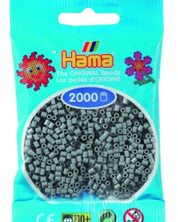 Hama Mini Perler    000 Stk Grå Mini  501-17