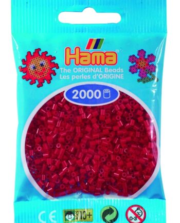 Hama Mini Perler    000 Stk Mørkerød Mini  501-22