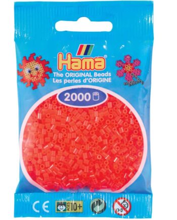 Hama Mini Perler    000 Stk Neon Rød Mini  501-35