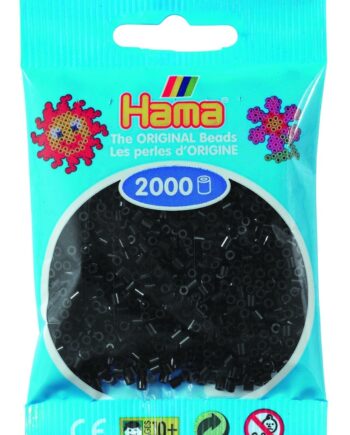 Hama Mini Perler    000 Stk Sort Mini  501-18