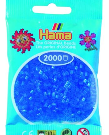 Hama Mini Perler    000 Stk Transp  Blå Mini  501-15