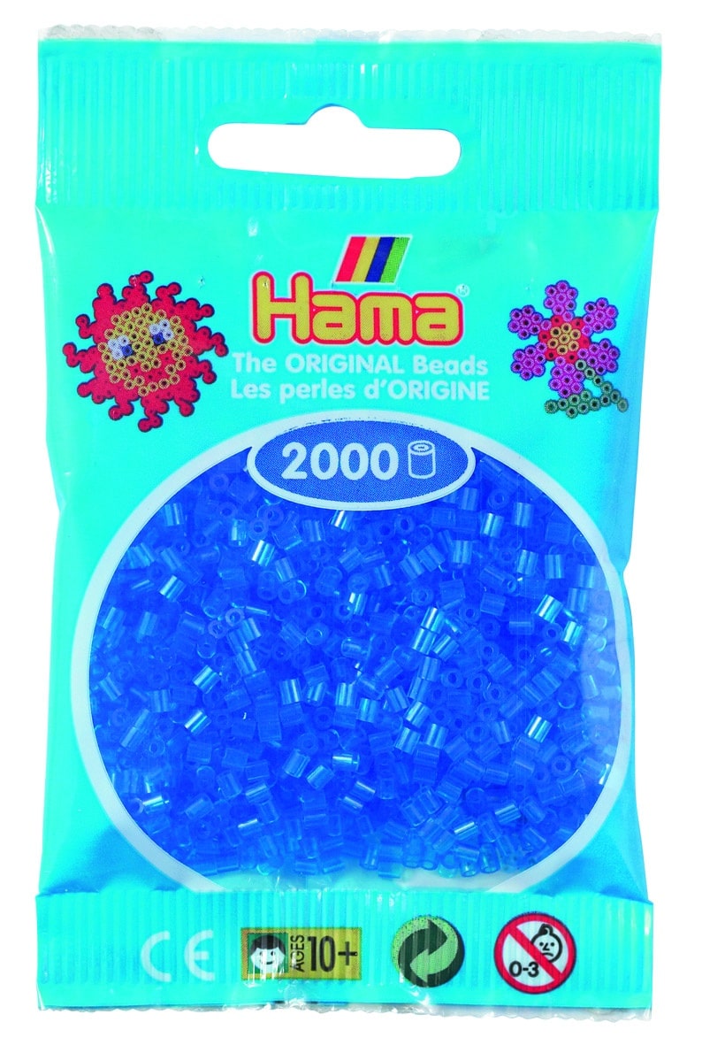 Hama Mini Perler 000 Stk Transp Blå Mini 501-15