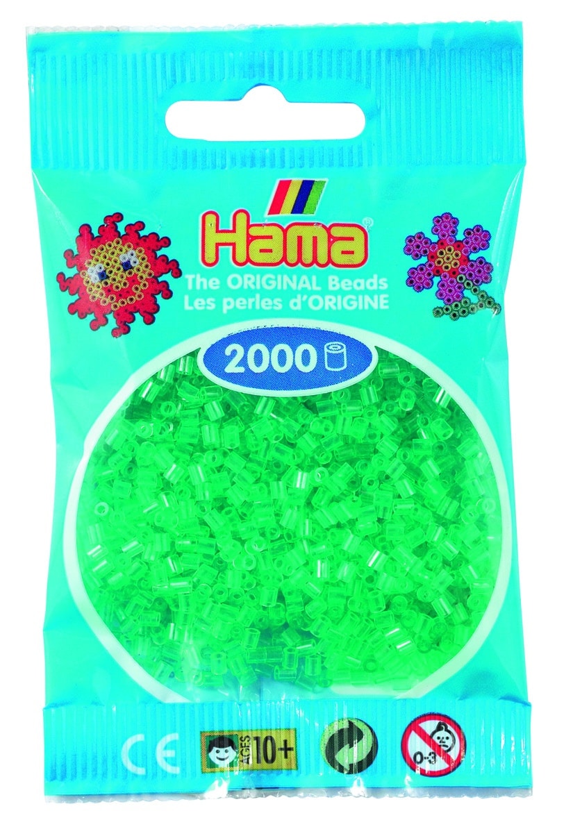 Hama Mini Perler 000 Stk Transp Grøn Mini 501-16