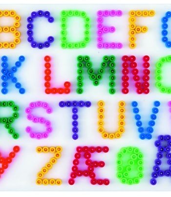 Hama Perleplade Midi Bogstaver 22x15 Cm Hvid   Stk11