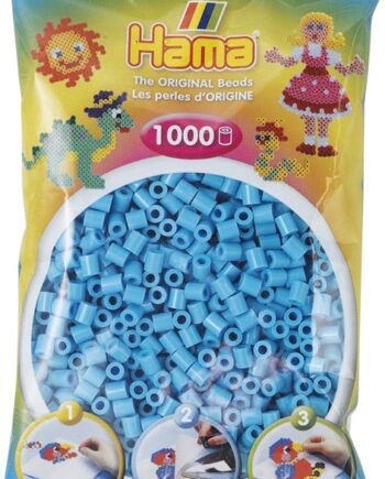 Hama Perler 1000 Stk Azurblå Midi  207-49