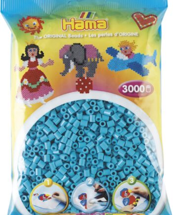 Hama Perler  3000 Stk Azurblå  Midi  201-49