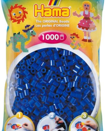 Hama Perler  3000 Stk Blå Midi  201-08