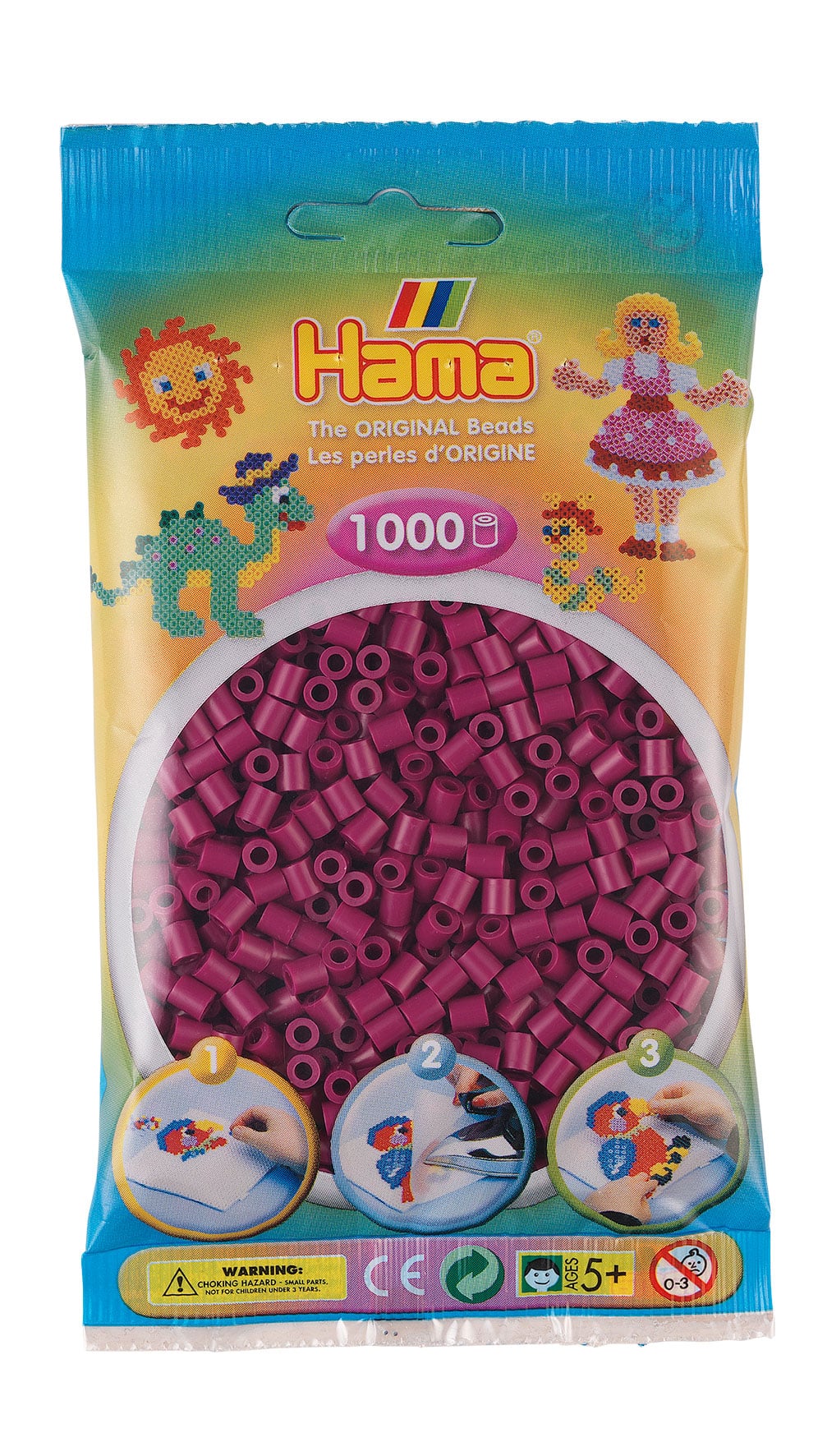 Hama Perler 1000 Stk Blomme Midi 207-82