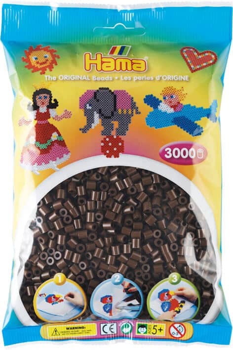 Hama Perler 3000 Stk Brun Midi 201-12