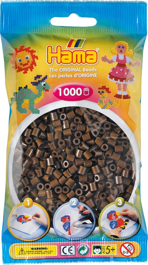 Hama Perler 1000 Stk Brun Midi 207-12