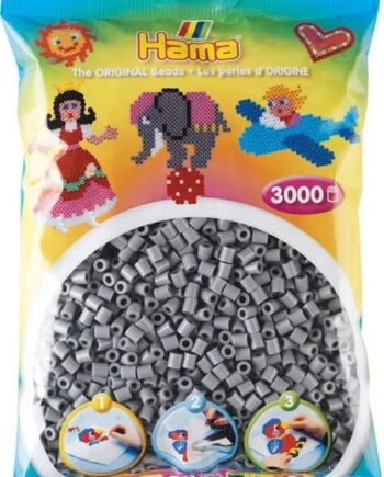 Hama Perler  3000 Stk Grå Midi  201-17