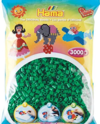 Hama Perler  3000 Stk Grøn Midi  201-10