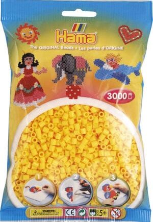 Hama Perler  3000 Stk Gul  Midi  201-03