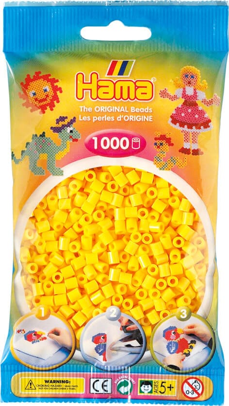 Hama Perler 1000 Stk Gul Midi 207-03