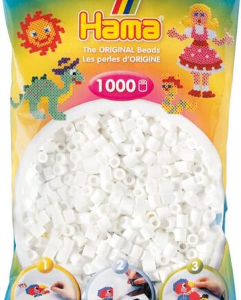 Hama Perler 1000 Stk Hvid Midi  207-01