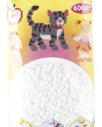 Hama Perler  6000 Stk Hvid Midi  205-01