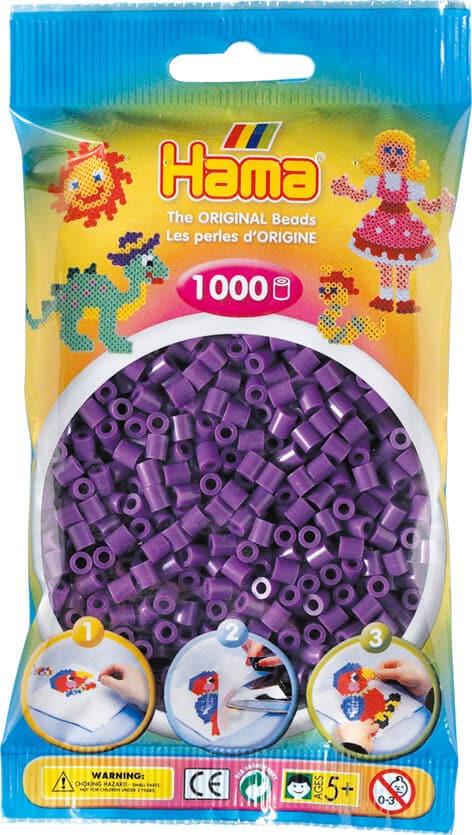 Hama Perler 1000 Stk Lilla Midi 207-07