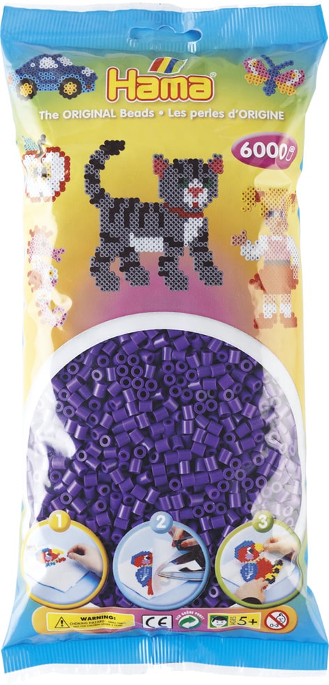 Hama Perler 6000 Stk Lilla Midi 205-07