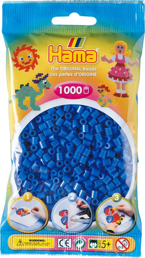 Hama Perler 1000 Stk Lys Blå Midi 207-09