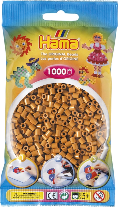 Hama Perler 1000 Stk Lys Brun Midi 207-21