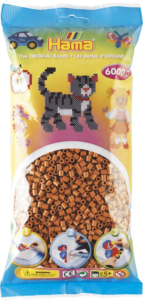 Hama Perler 6000 Stk Lys Brun Midi 205-21