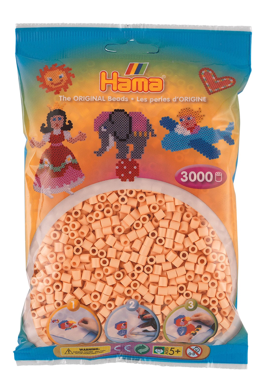 Hama Perler 3000 Stk Lys Fersken Midi 201-78
