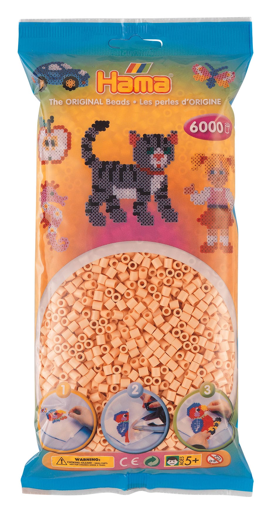 Hama Perler 6000 Stk Lys Fersken Midi 205-78