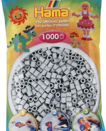Hama Perler 1000 Stk Lys Grå Midi  207-70