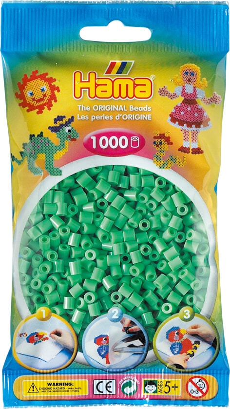 Hama Perler 1000 Stk Lys Grøn Midi 207-11