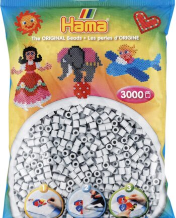 Hama Perler  3000 Stk Lysegrå Midi  201-70