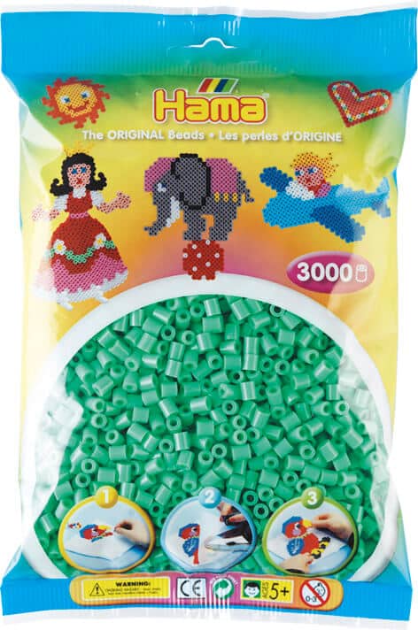 Hama Perler 3000 Stk Lysegrøn Midi 201-11