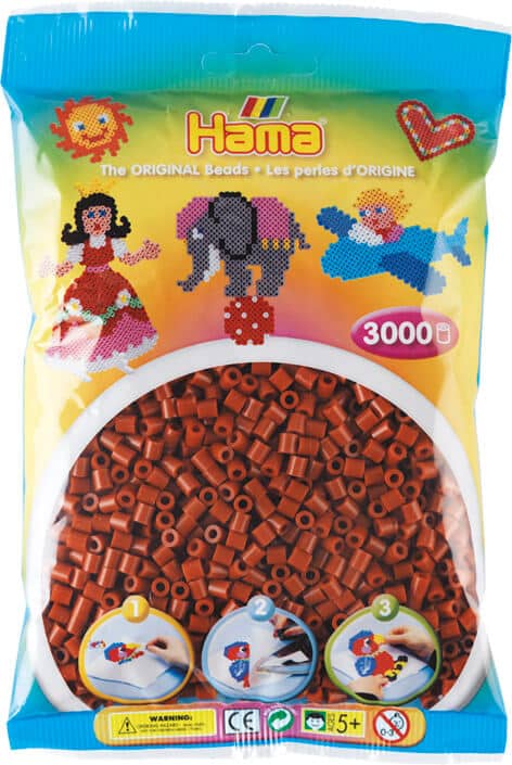 Hama Perler 3000 Stk Mellem Brun Midi 201-20