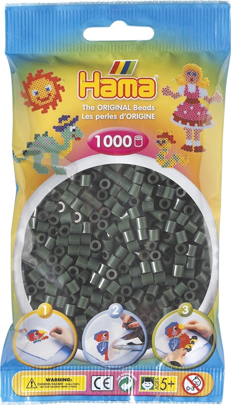 Hama Perler 1000 Stk Mørk Grøn Midi 207-28