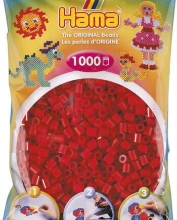 Hama Perler 1000 Stk Mørk Rød Midi  207-22
