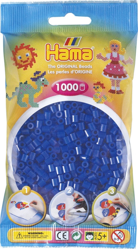 Hama Perler 1000 Stk Neon Blå Midi 207-36