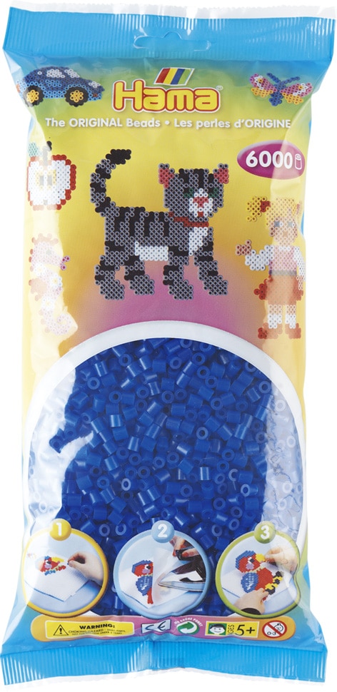 Hama Perler 6000 Stk Neon Blå Midi 205-36
