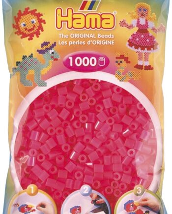 Hama Perler 1000 Stk Neon Fuschia Midi  207-32
