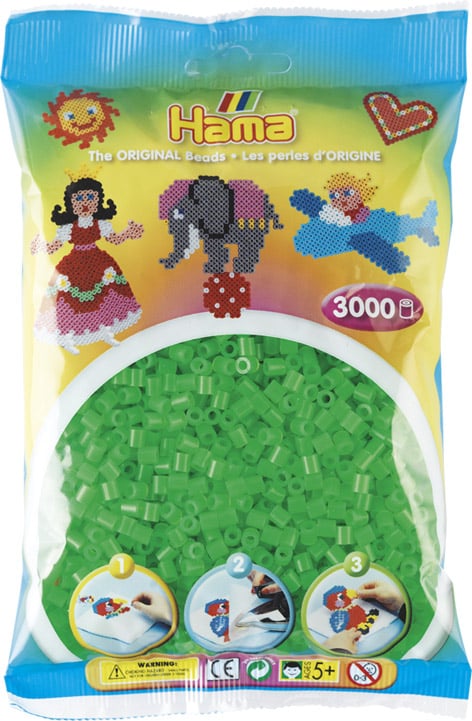 Hama Perler 3000 Stk Neon Grøn Midi 201-37