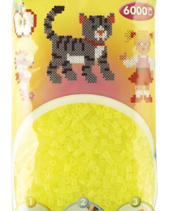 Hama Perler  6000 Stk Neon Gul Midi  205-34