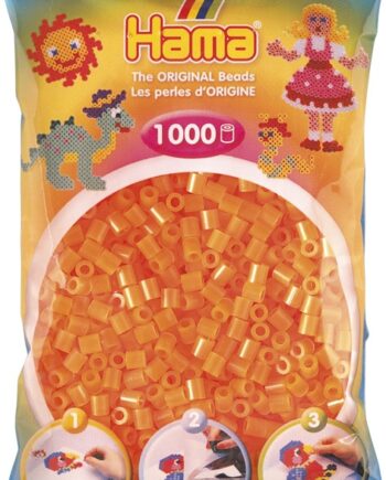 Hama Perler 1000 Stk Neon Orange Midi  207-38