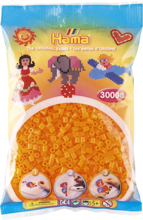 Hama Perler 3000 Stk Neon Orange Midi 201-38