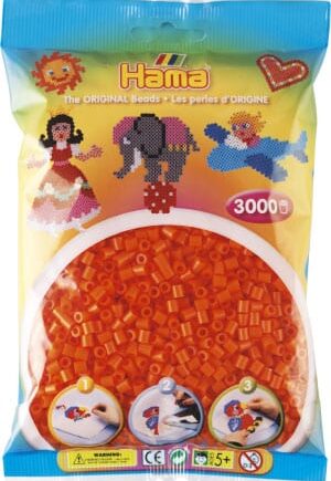 Hama Perler  3000 Stk Orange Midi  201-04