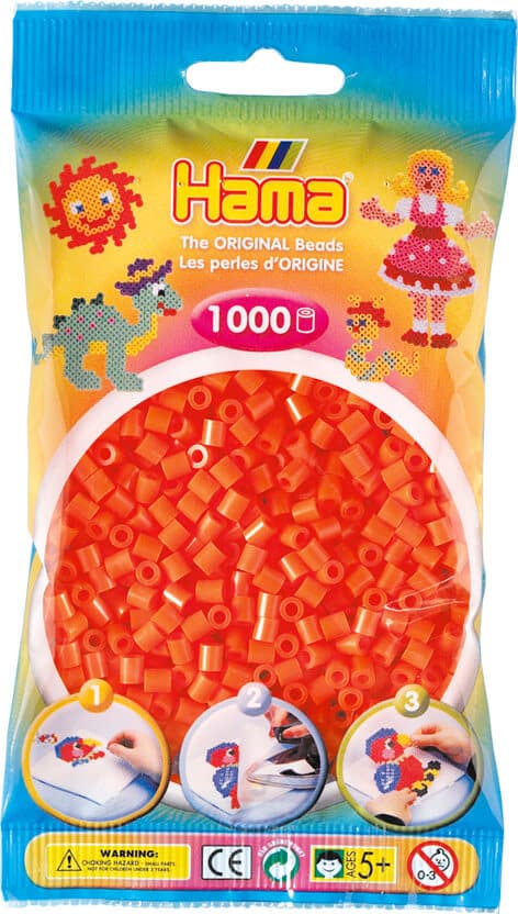 Hama Perler 1000 Stk Orange Midi 207-04