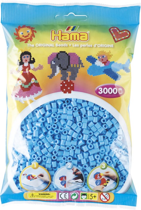 Hama Perler 3000 Stk Pastel Blå Midi 201-46