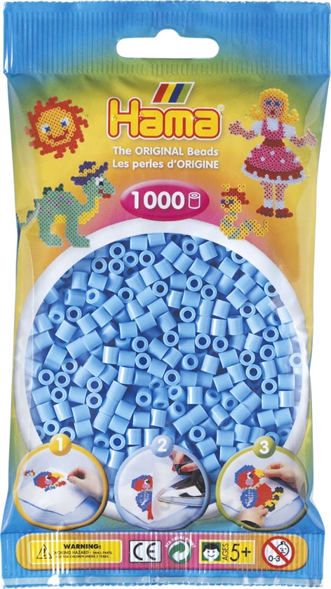 Hama Perler 1000 Stk Pastel Blå Midi 207-46