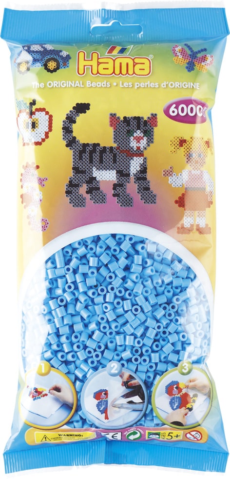 Hama Perler 6000 Stk Pastel Blå Midi 205-46