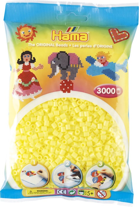 Hama Perler 3000 Stk Pastel Gul Midi 201-43