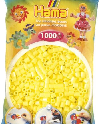 Hama Perler 1000 Stk Pastel Gul Midi  207-43